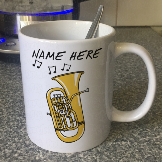 Euphonium Personalised Mug - Custom Euphonium Mug - Gift For Brass Musician