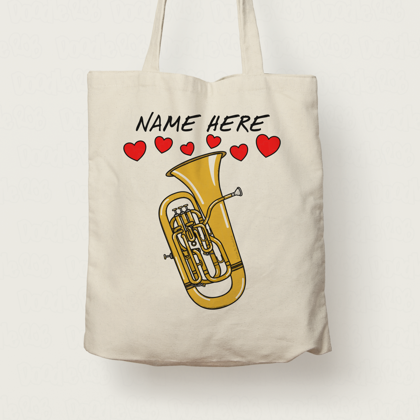 Euphonium Personalised Tote Bag - Euphoniumist Valentines Gift - Custom Brass Musician Gift