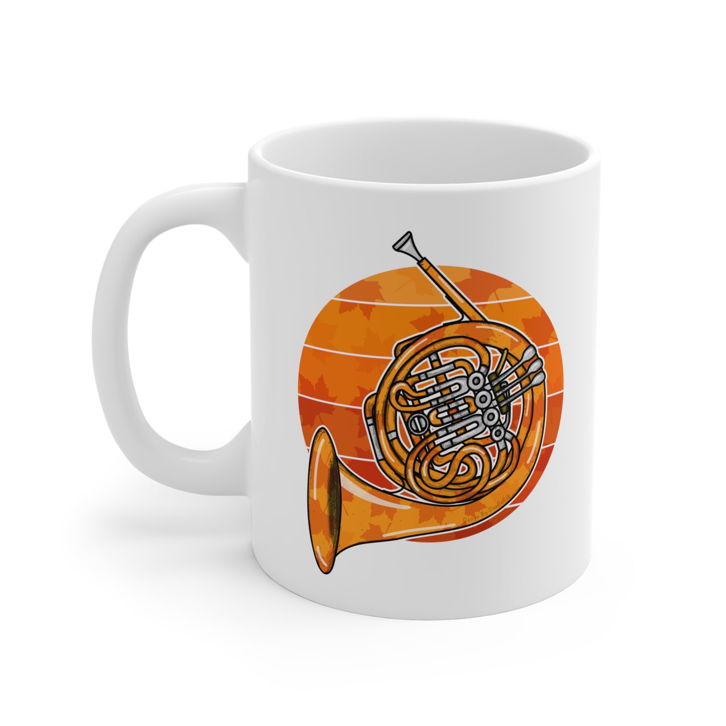 Autumn French Horn Mug - Horn Player Mug - Brass Musician Gift