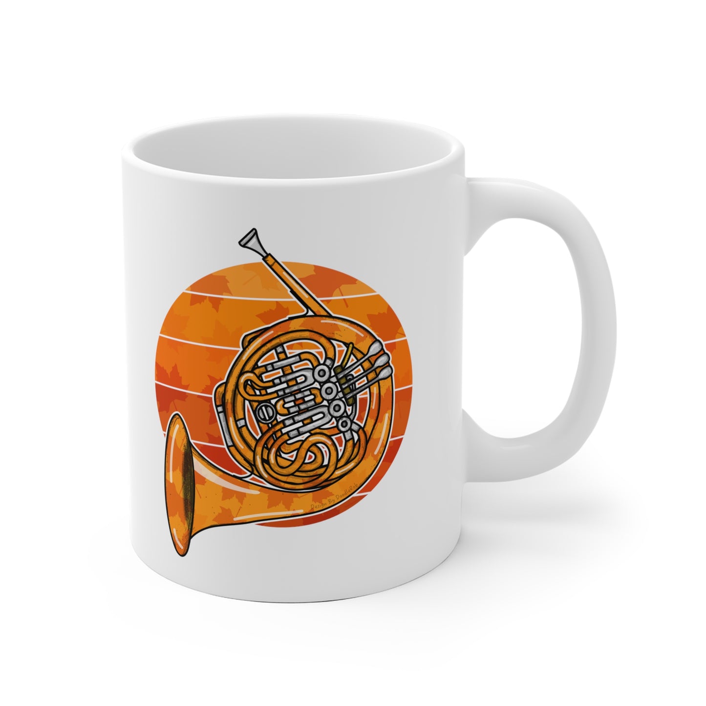 Autumn French Horn Mug - Horn Player Mug - Brass Musician Gift