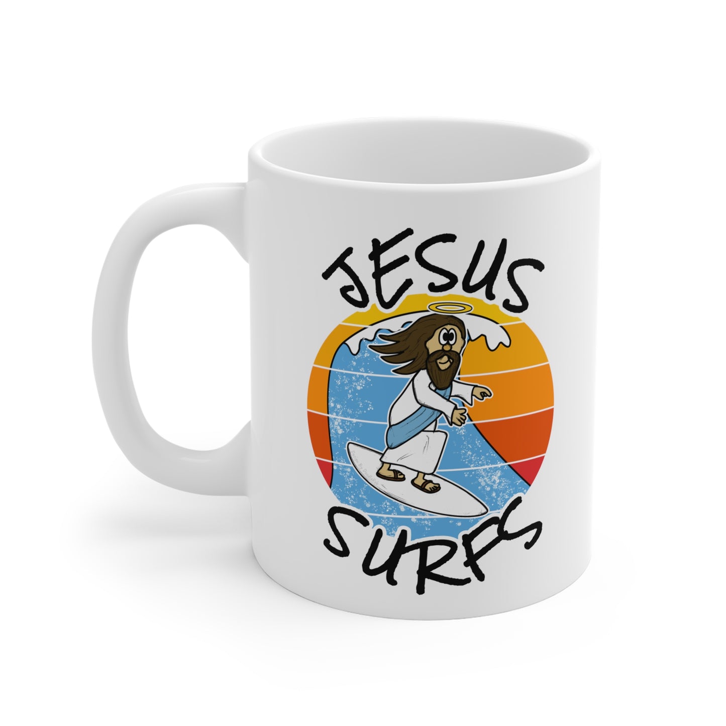 Christian Surfer Mug - Jesus Surfers - Gift For Surfer - Funny Church Gift