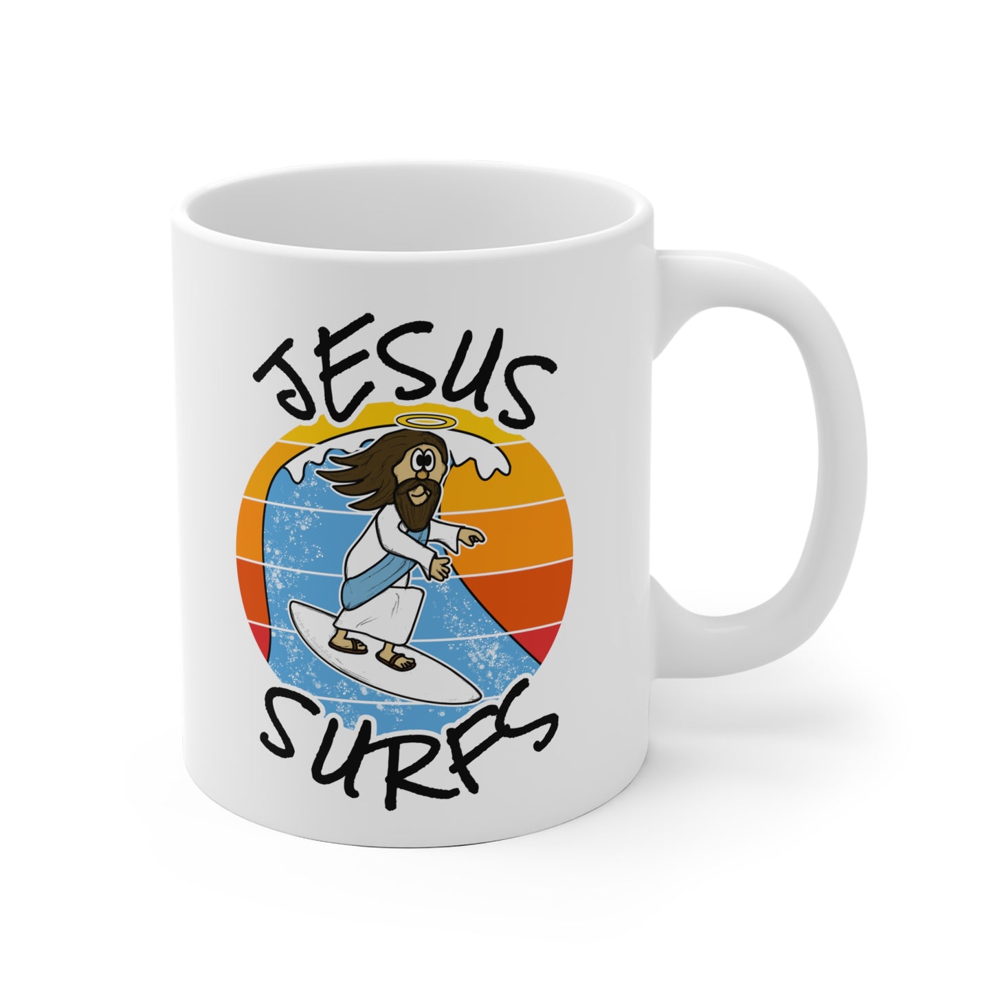 Christian Surfer Mug - Jesus Surfers - Gift For Surfer - Funny Church Gift