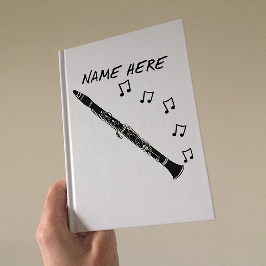 Clarinet Personalised Journal - Custom Gift For Clarinetist - Woodwind Musician Gift