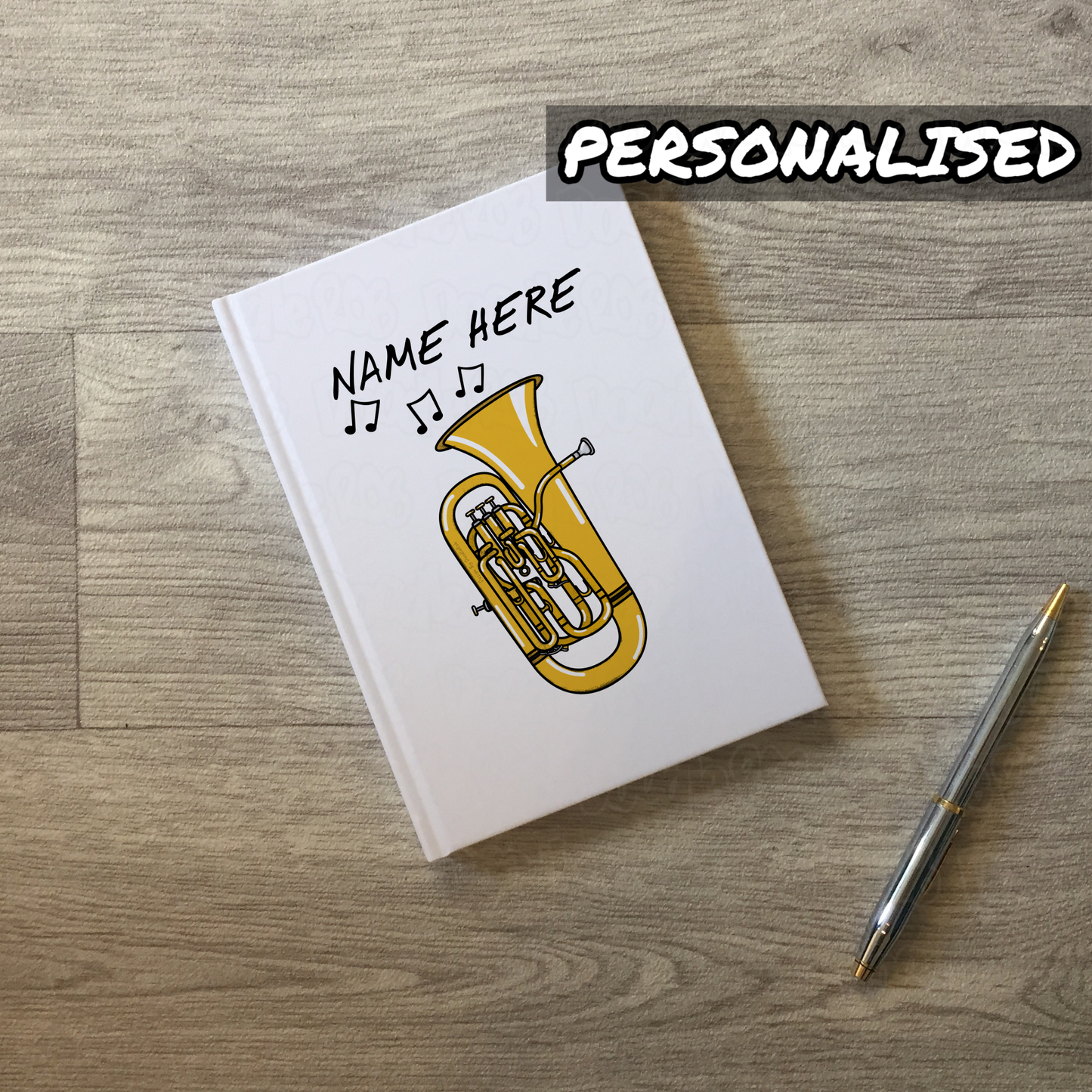 Euphonium Personalised Journal - Euphoniumist Notebook - Brass Musician Custom Gift