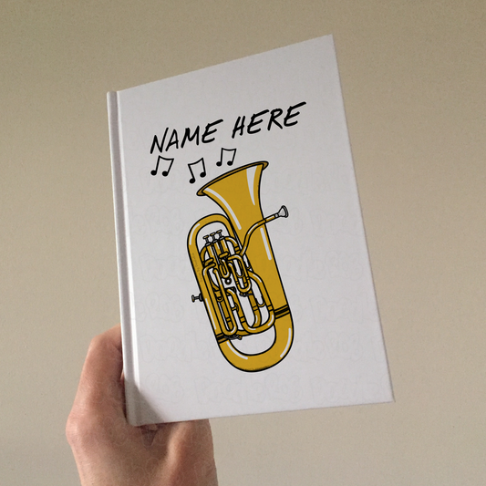 Euphonium Personalised Journal - Euphoniumist Notebook - Brass Musician Custom Gift