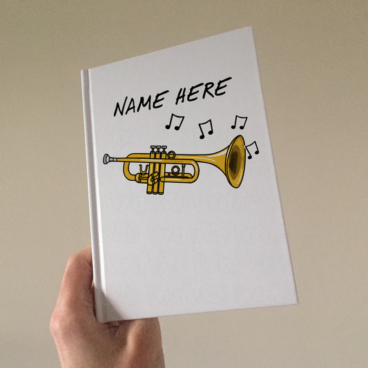 Trumpet Personalised Journal - Trumpeter Custom Notebook - Brass Musician Gift