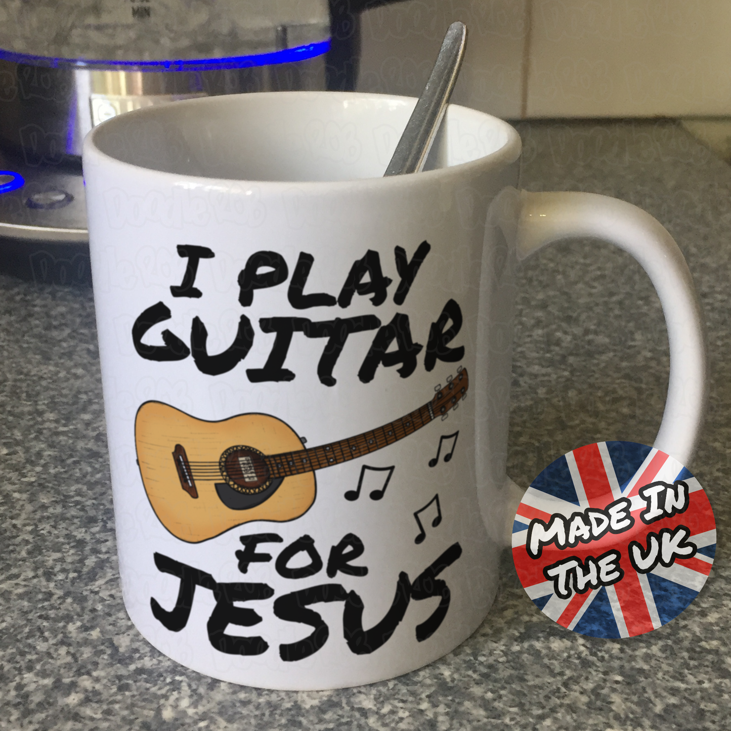 Church Guitarist Mug - I Play Guitar For Jesus - Worship Leader Mug