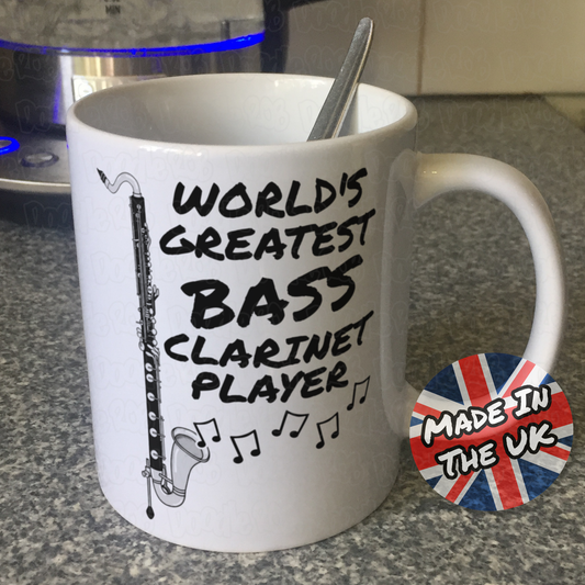 Bass Clarinet Mug - World's Greatest Bass Clarinet Player - Clarinetist Gift