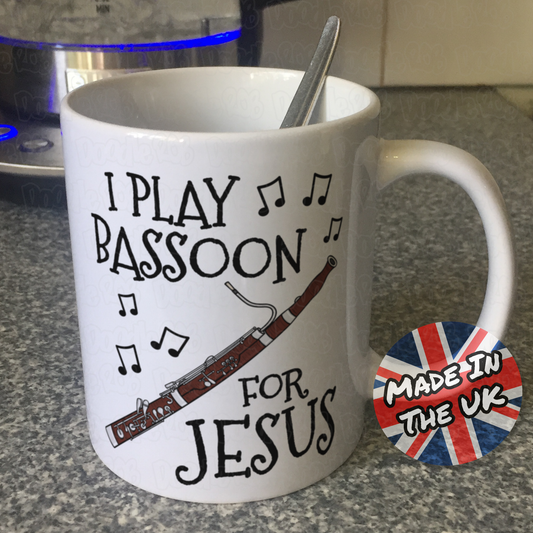 Christian Bassoon Mug - I Play Bassoon For Jesus - Church Bassoonist