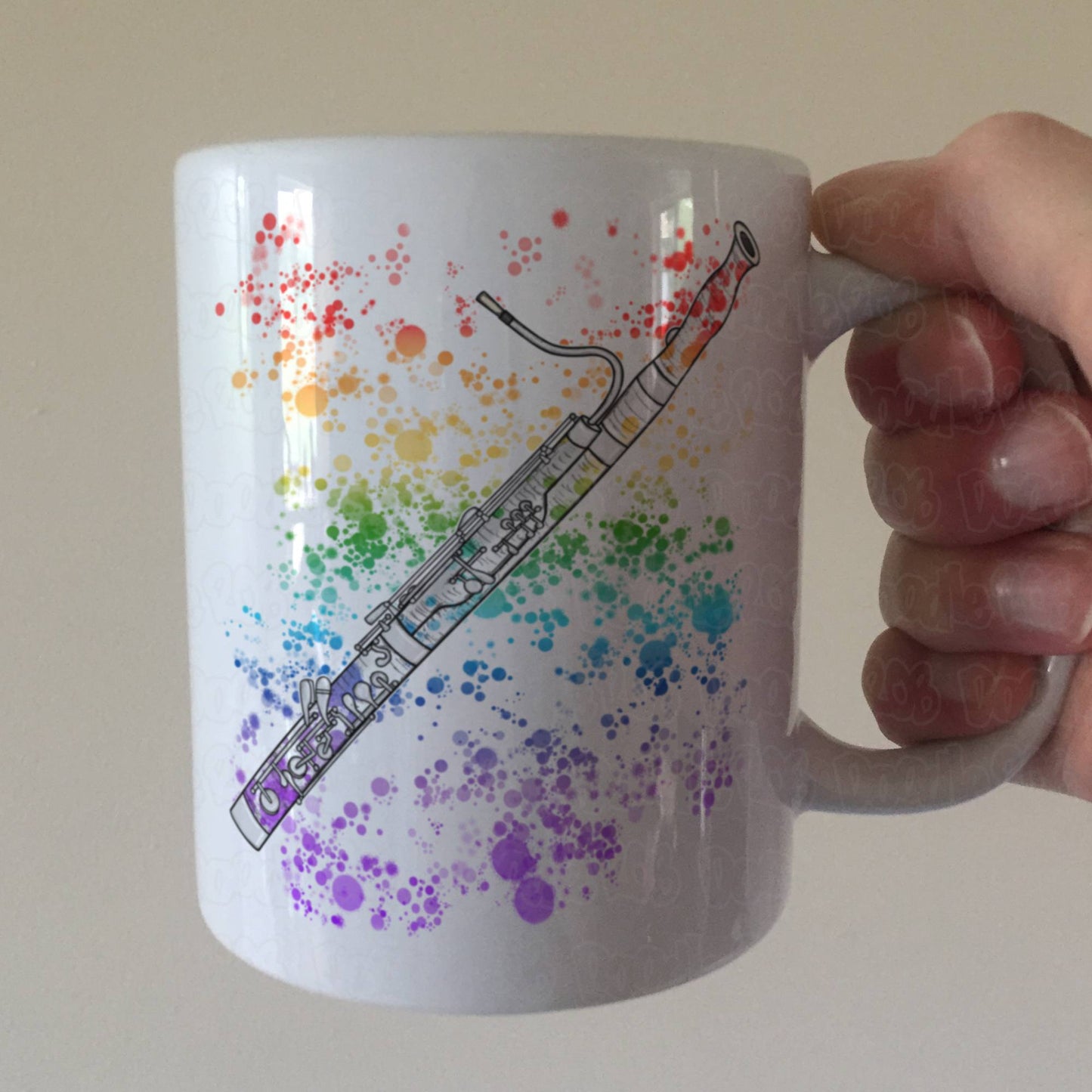 Bassoon Rainbow Mug - Gift For Bassoonist - Bassoon Teacher Mug - Woodwind Musician Gift