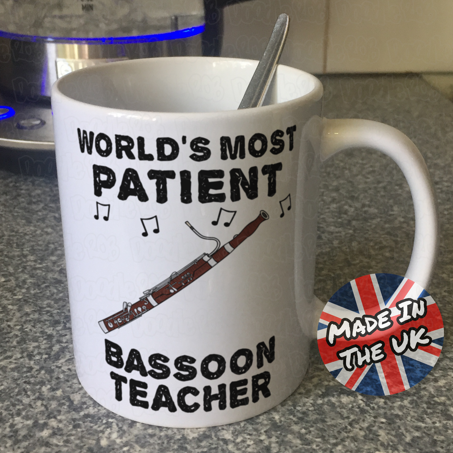 Funny Bassoon Teacher Mug - World's Most Patient Bassoon Teacher - Woodwind Teacher Gift