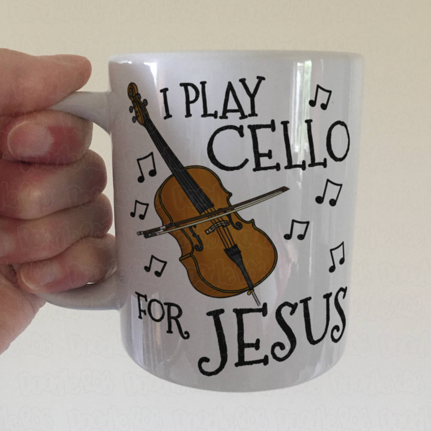 Christian Cello Mug - I Play Cello For Jesus - Church Cellist Gift