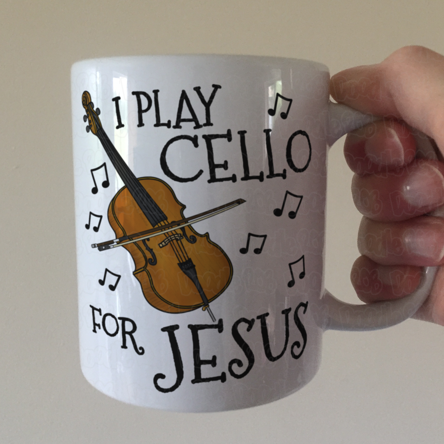 Christian Cello Mug - I Play Cello For Jesus - Church Cellist Gift