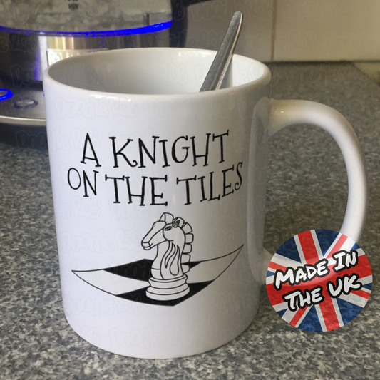 Funny Chess Mug - A Knight On The Tiles - Chess Knight Mug - Chess Player Gift