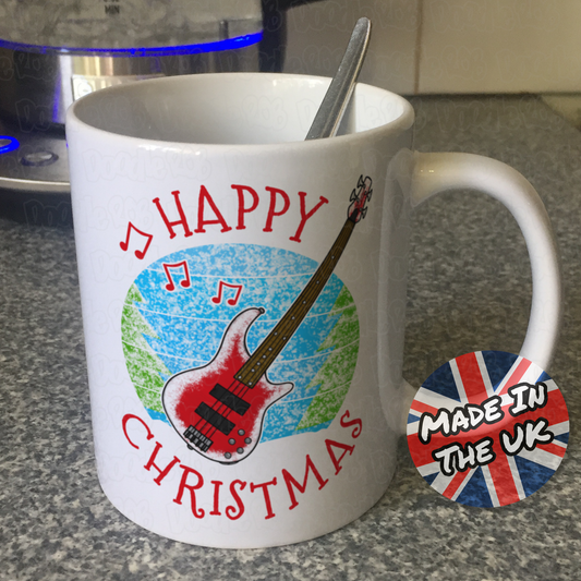 Bass Guitarist Christmas Mug - Bassist Xmas Mug - Gift For Bass Player