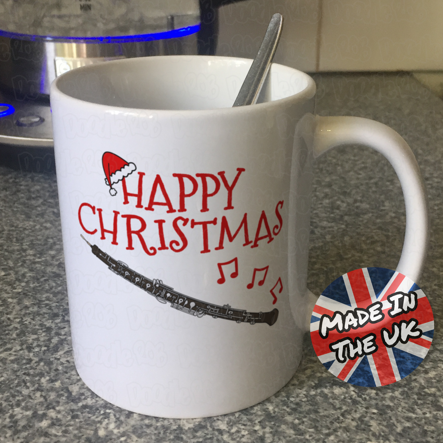 Oboe Christmas Mug - Gift For Oboist - Woodwind Musician Xmas Gift