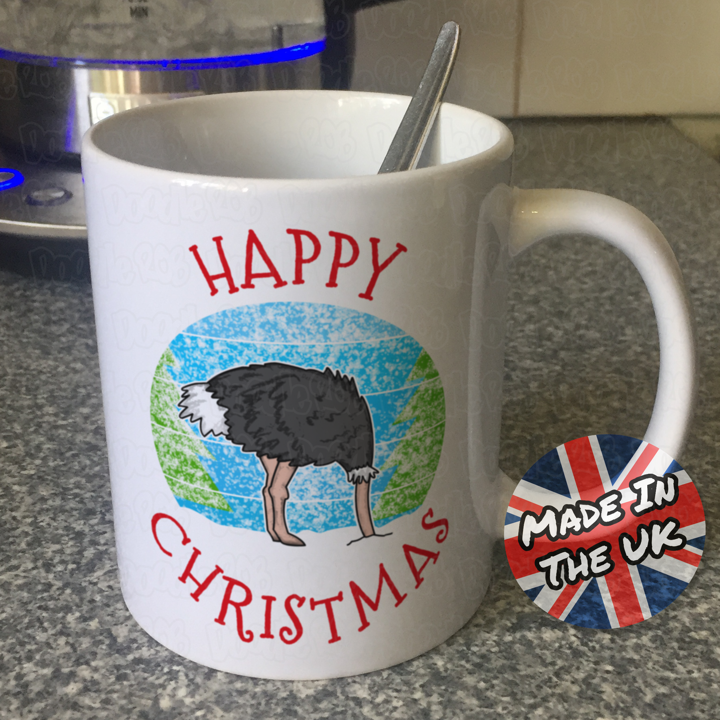 Ostrich Christmas Mug - Funny Xmas Mug - Sarcastic Christmas Mug