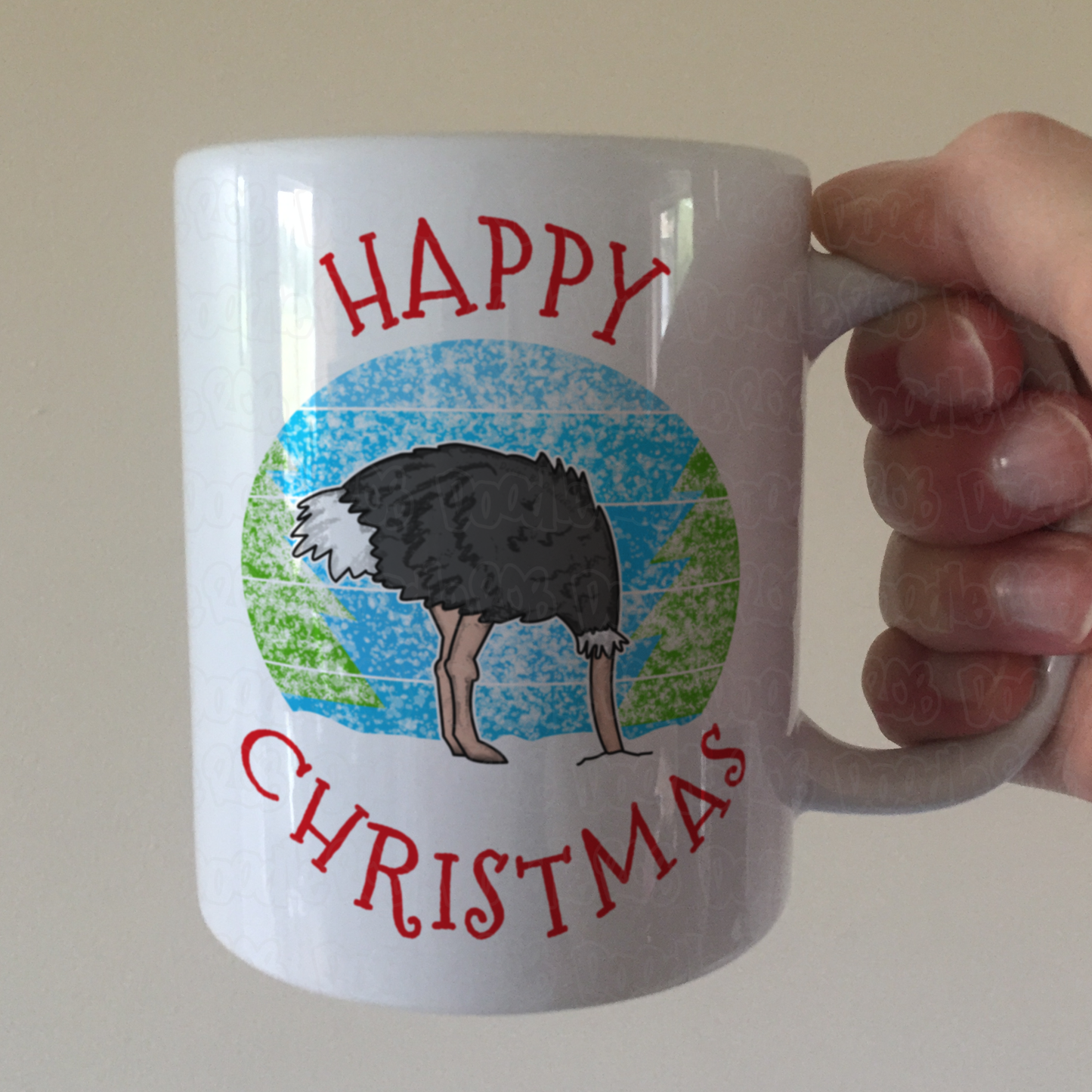 Ostrich Christmas Mug - Funny Xmas Mug - Sarcastic Christmas Mug