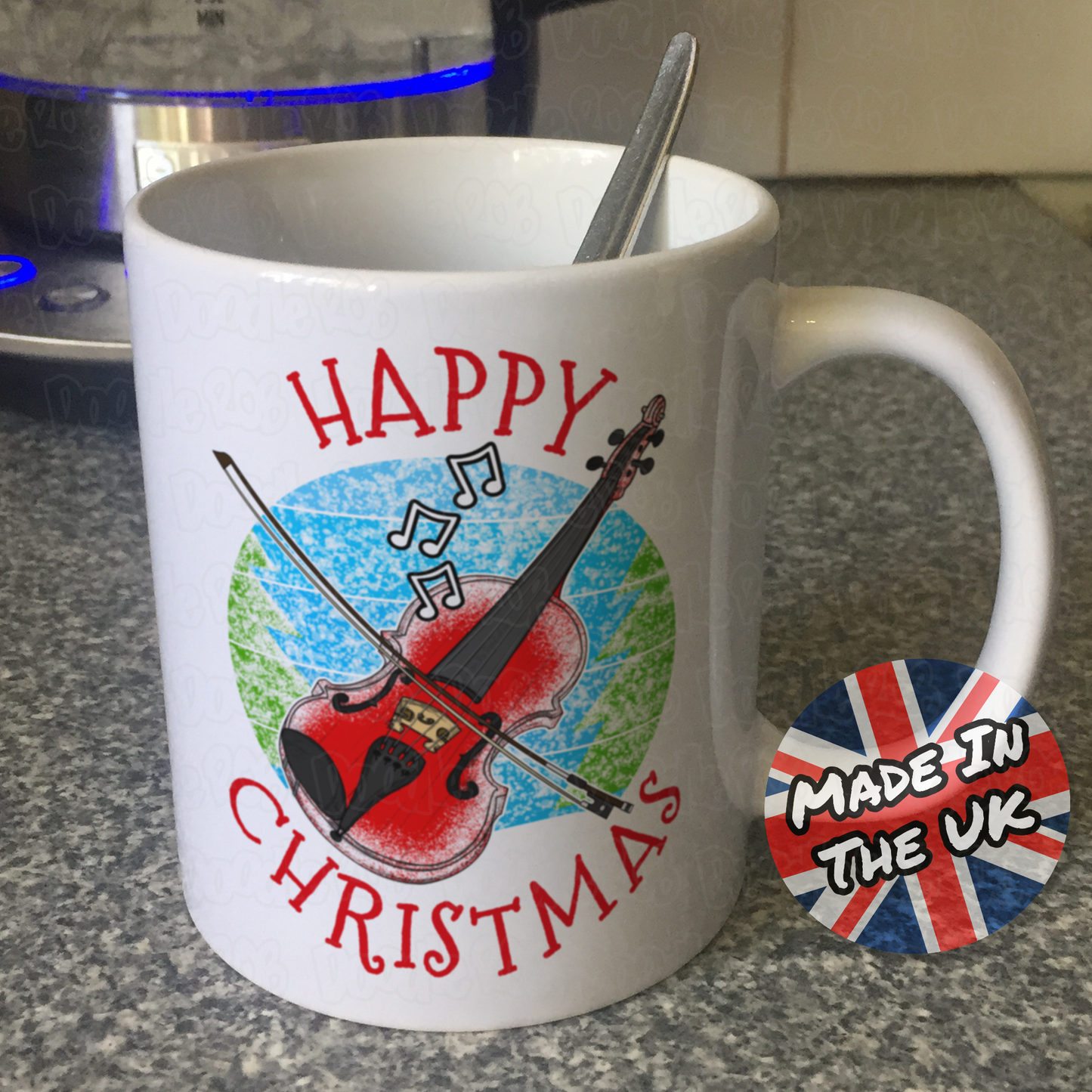 Violin Christmas Mug - Violinist Xmas Gift - Violin Teacher - Musician Christmas Mug