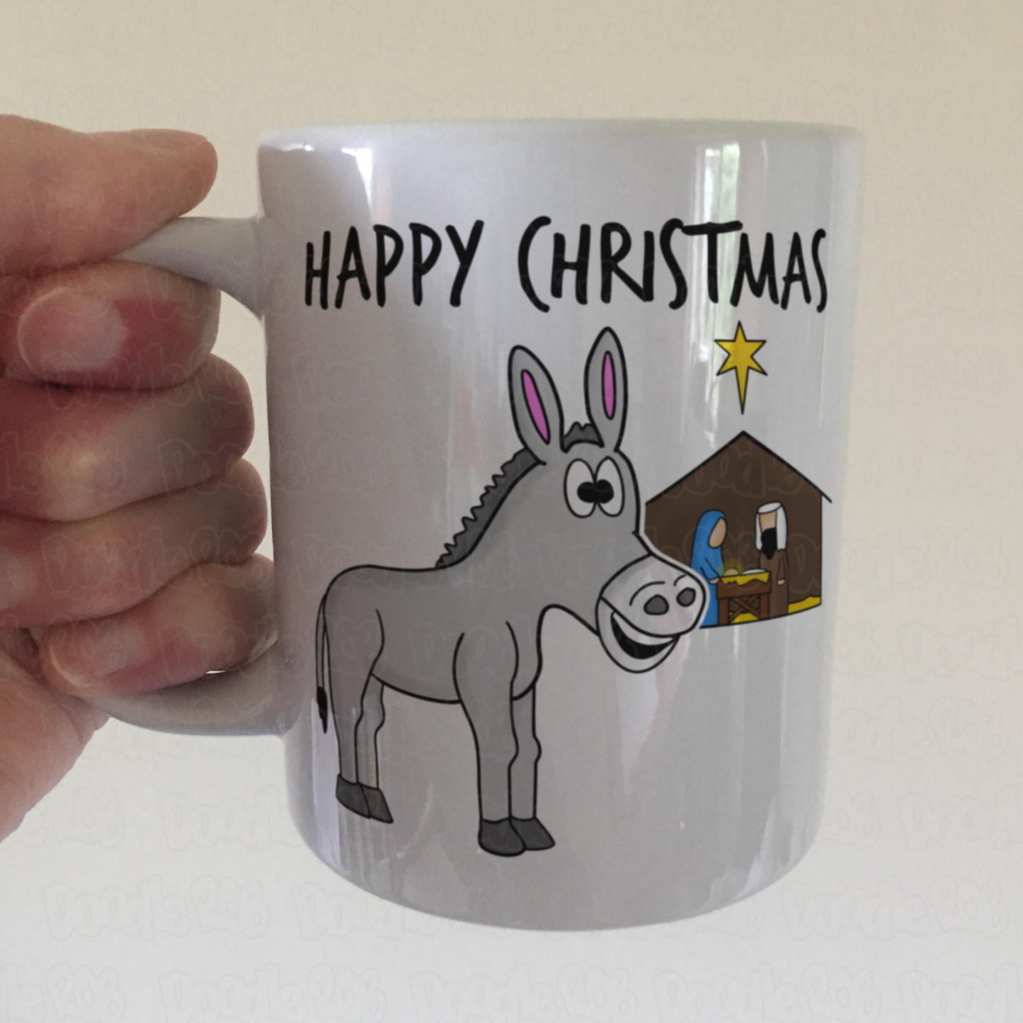 Christmas Donkey Mug - Nativity Christmas Gift - Church Christmas Mug