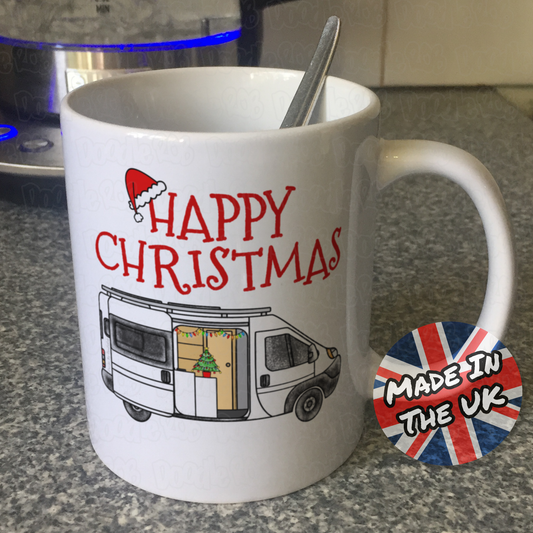 Van Life Christmas Mug - Xmas Gift For Van Lifer - Travel Enthusiast Christmas Gift