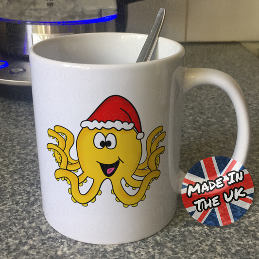 Octopus Christmas Mug - Christmas In July Mug - Marine Biologist Xmas Gift