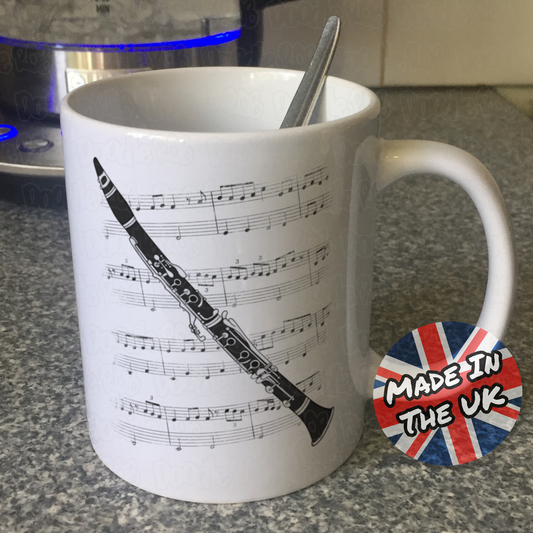 Clarinet Mug - Gift For Clarinetist - Woodwind Musician Gift