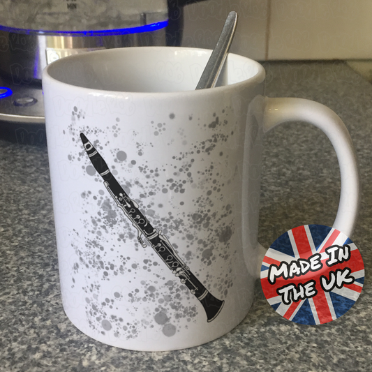 Clarinet Paint Splatter Mug - Gift For Clarinetist - Clarinet Teacher Gift