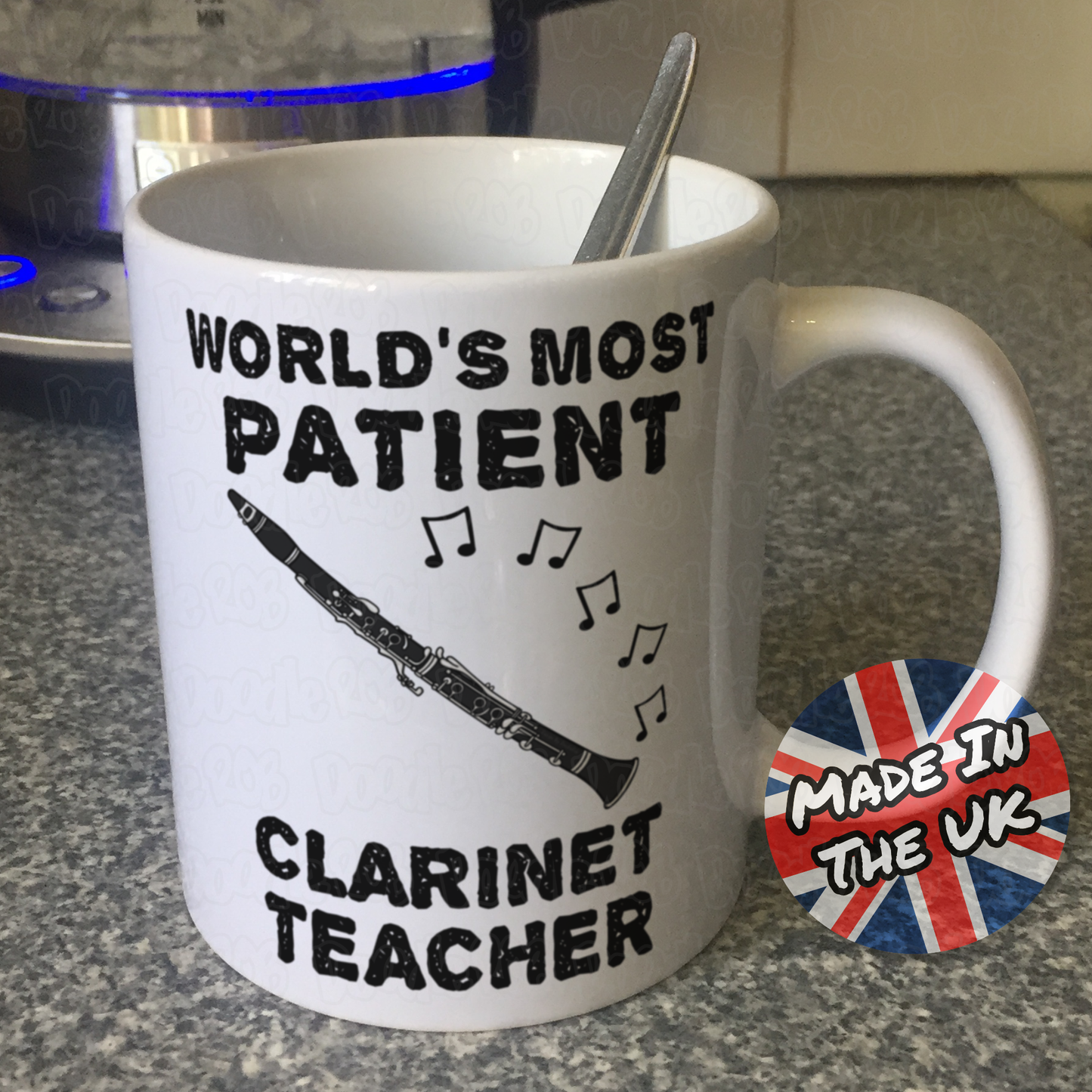 Funny Clarinet Teacher Mug - World's Most Patient Clarinet Teacher - Woodwind Teacher Gift