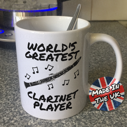 Clarinetist Mug - World's Greatest Clarinet Player - Woodwind Teacher Gift