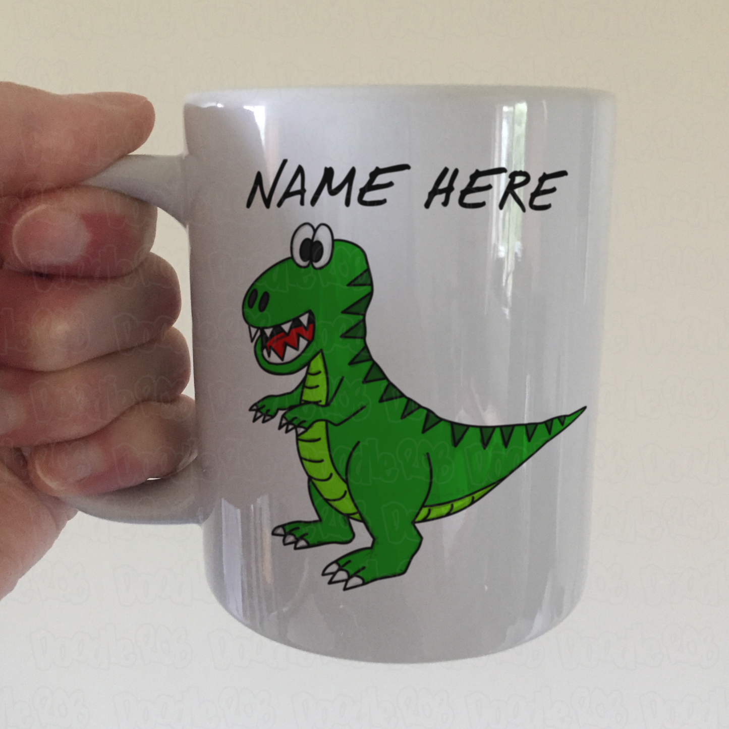 T-Rex Dinosaur Personalised Mug - Custom Dinosaur Gift For Boy - Funny Gift For Him