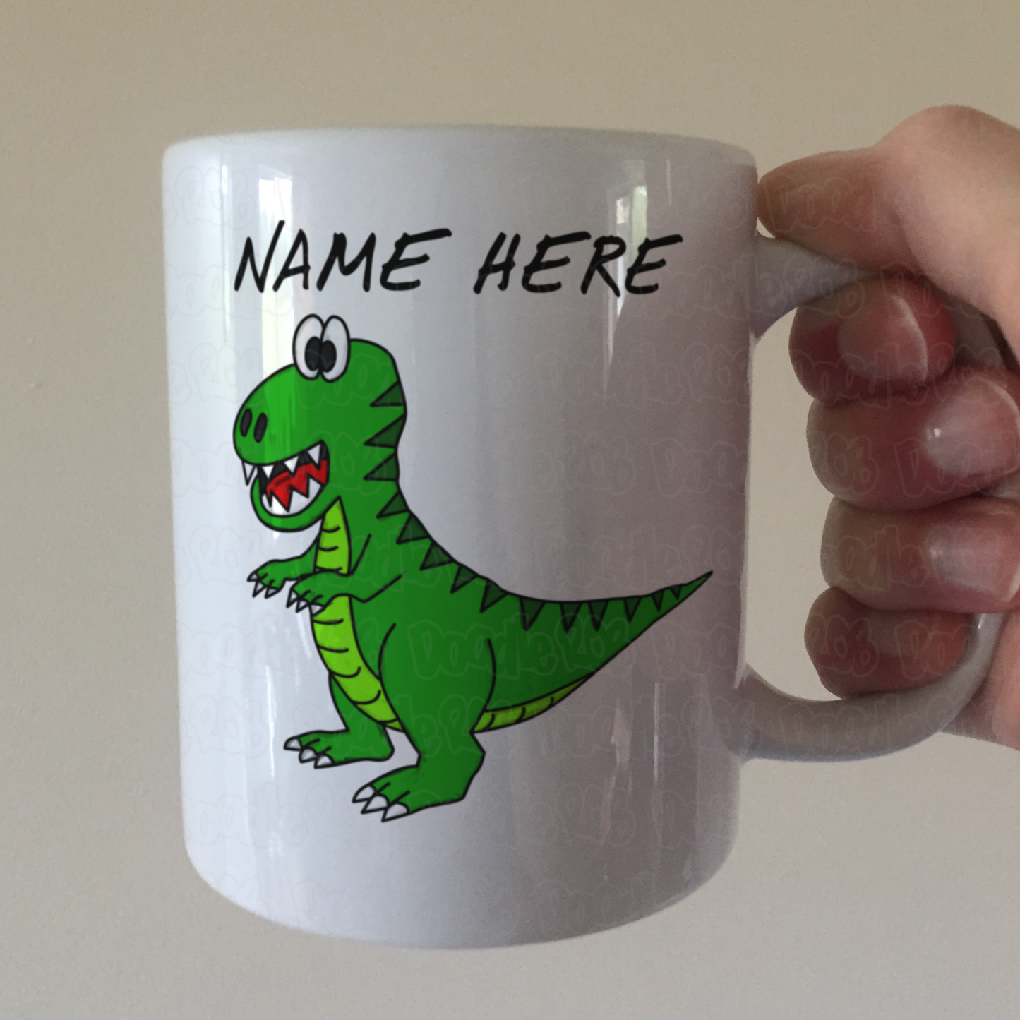 T-Rex Dinosaur Personalised Mug - Custom Dinosaur Gift For Boy - Funny Gift For Him