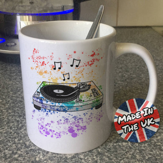 DJ Rainbow Mug - Music Producer Gift - Summer Music Festival Mug