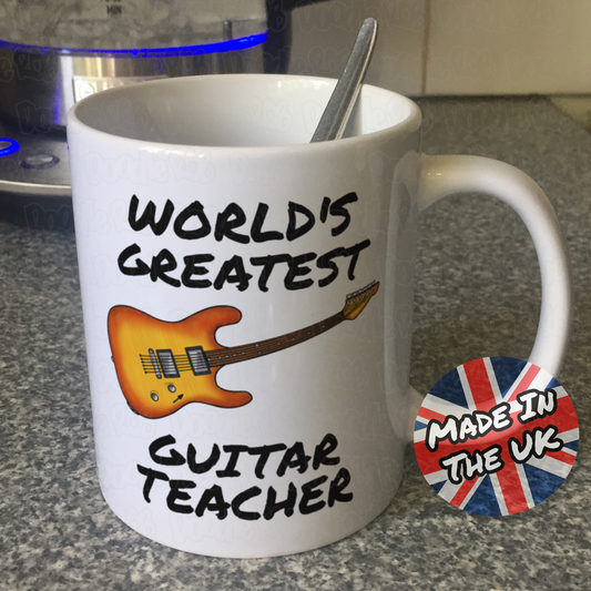 Guitar Teacher Mug - World's Greatest Guitar Teacher - Gift For Electric Guitarist