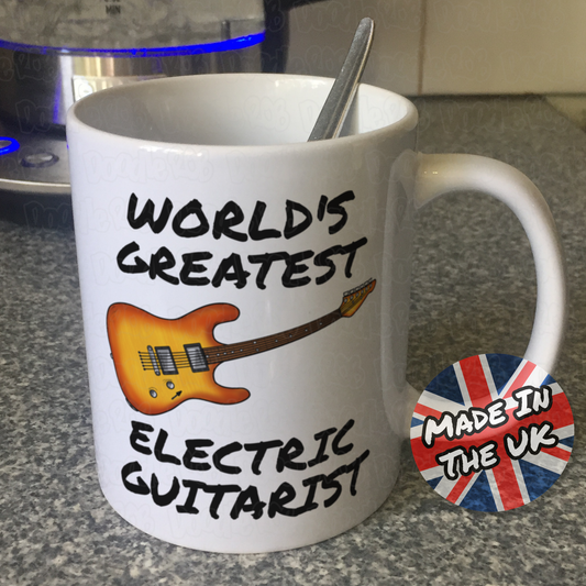 Electric Guitar Mug - World's Greatest Electric Guitarist - Guitar Teacher Gift