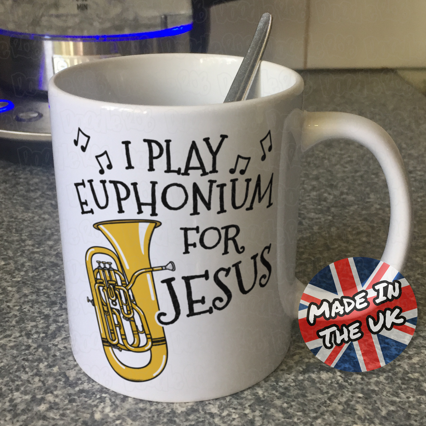 Christian Euphonium Mug - I Play Euphonium For Jesus - Church Brass Player