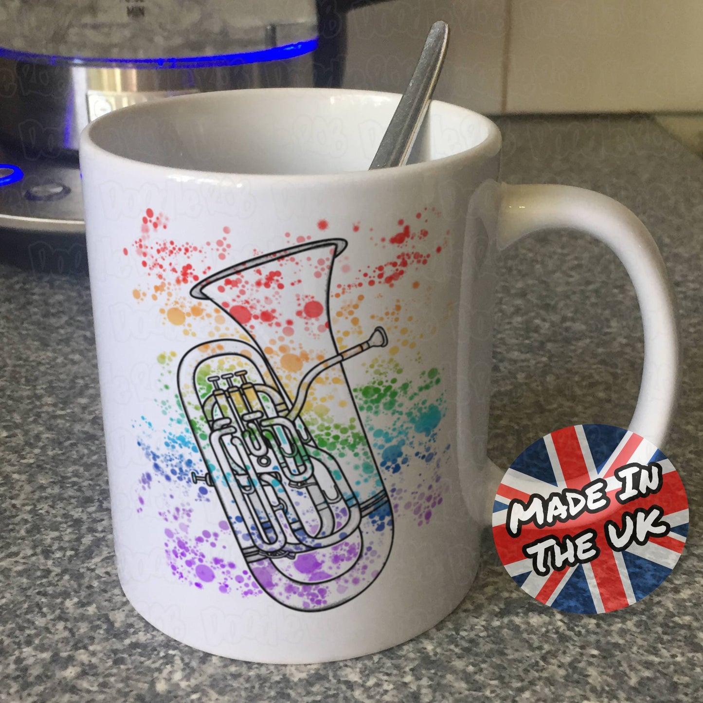 Euphonium Rainbow Mug - Gift For Euphoniumist - Brass Teacher Mug - Brass Musician Gift