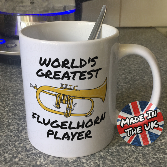 Flugelhorn Mug - World's Greatest Flugelhorn Player - Brass Musician Gift