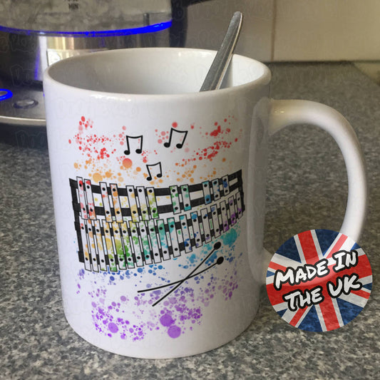 Glockenspiel Rainbow Mug - Gift For Glockenspielist - School Music Teacher Mug - Percussionist Gift