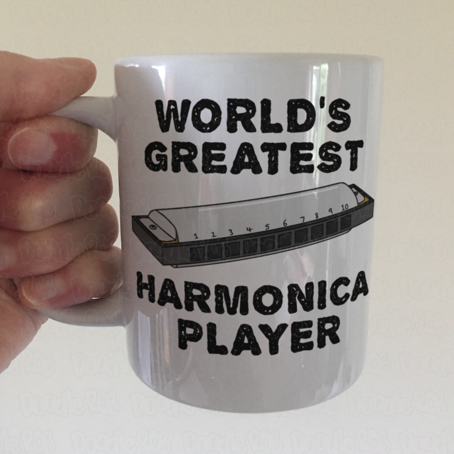 Funny Harmonica Mug - World's Greatest Harmonica Player - Gift For Blues Musician