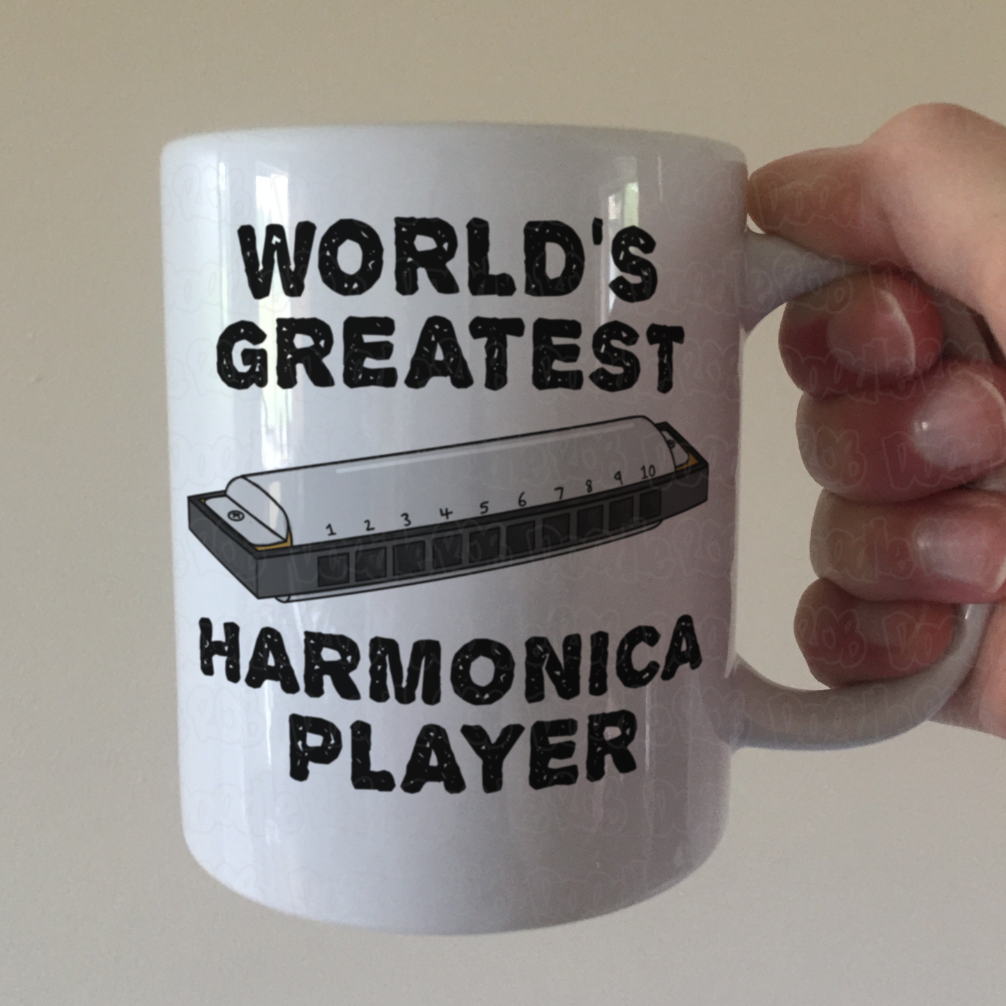 Funny Harmonica Mug - World's Greatest Harmonica Player - Gift For Blues Musician