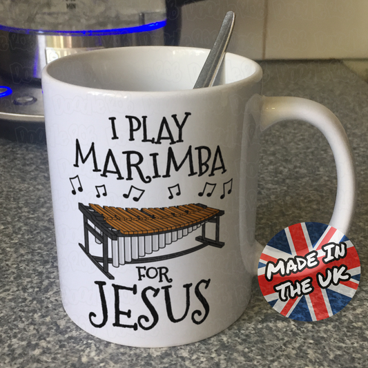 Christian Percussionist Mug - I Play Marimba For Jesus - Church Musician Gift