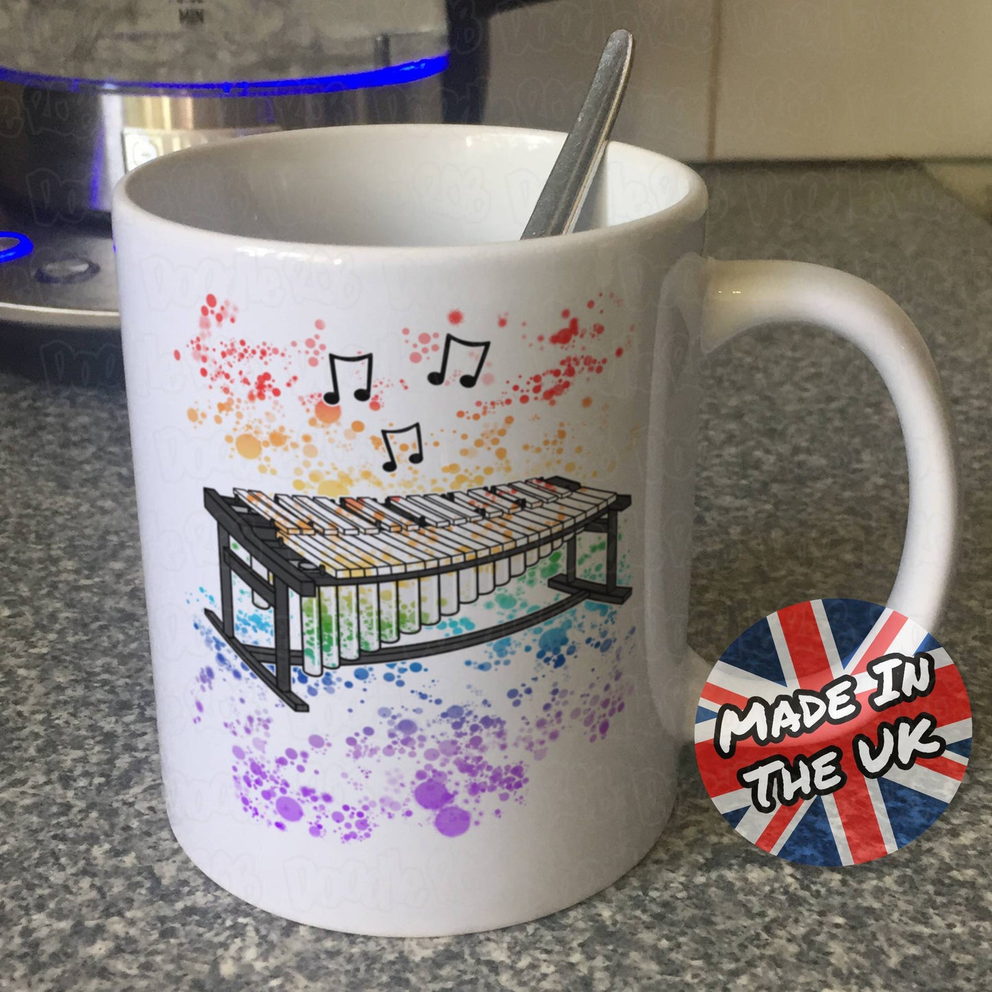 Marimba Rainbow Mug - Gift For Marimbist - Percussion Teacher Mug - Marimba Player Gift