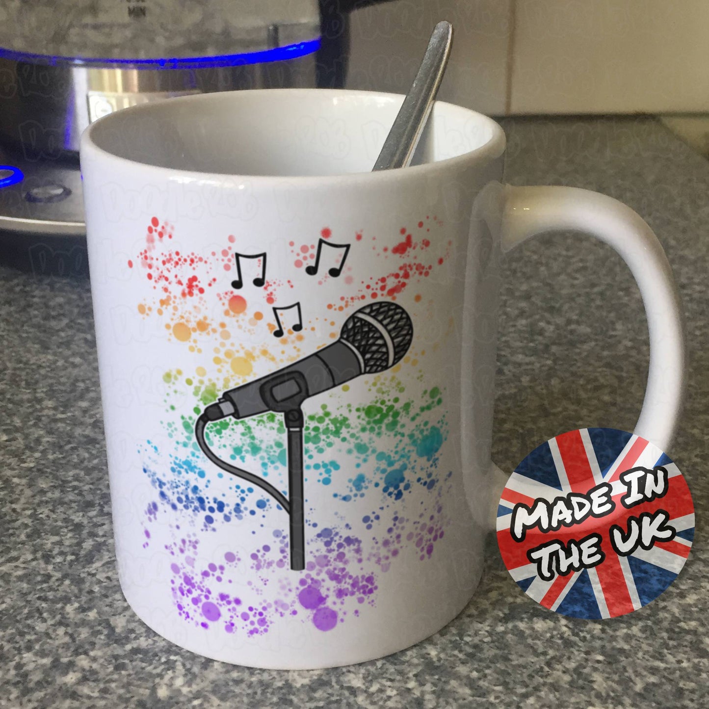 Singer Rainbow Mug - Singing Teacher Gift - Gift For Vocal Coach - Musician Mug