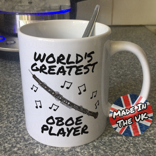 Oboist Mug - World's Greatest Oboe Player - Woodwind Teacher Gift