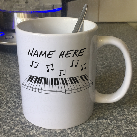 Piano Personalised Mug - Custom Gift For Pianist - Piano Teacher Mug - Keyboard Player Gift