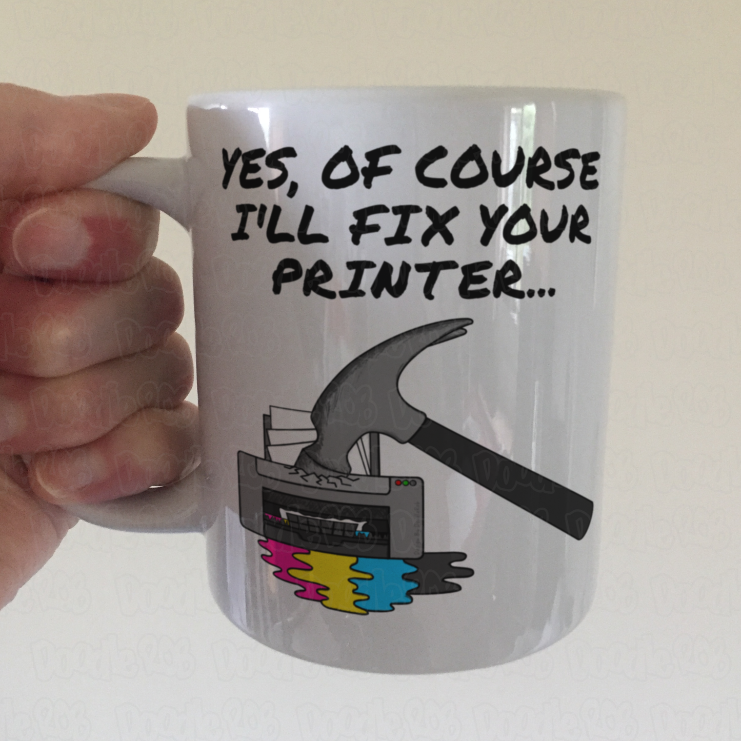 Funny Printer Mug - Yes, Of Course I'll Fix Your Printer - IT Technician Mug - Computer Tech Gift