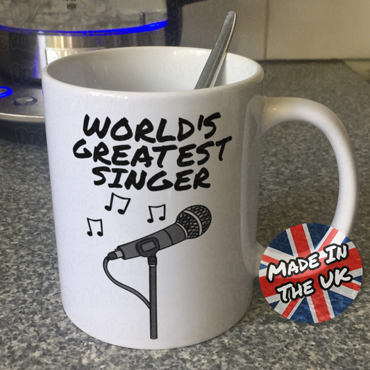 Vocalist Mug - World's Greatest Singer - Singing Teacher Gift - Funny Musician Mug