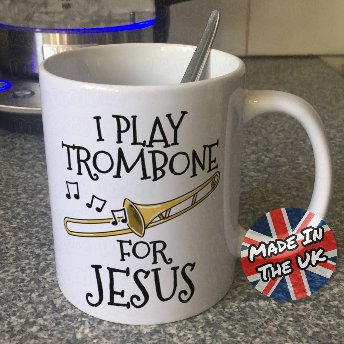 Christian Trombone Mug - I Play Trombone For Jesus - Church Trombonist