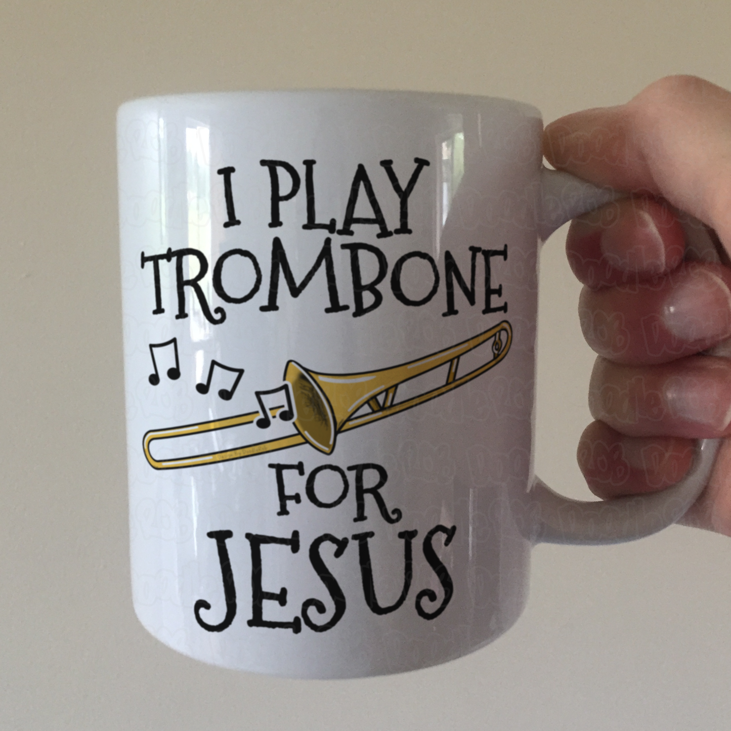 Christian Trombone Mug - I Play Trombone For Jesus - Church Trombonist